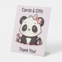 Karte & Geschenke hier Tafelschild Babydusche