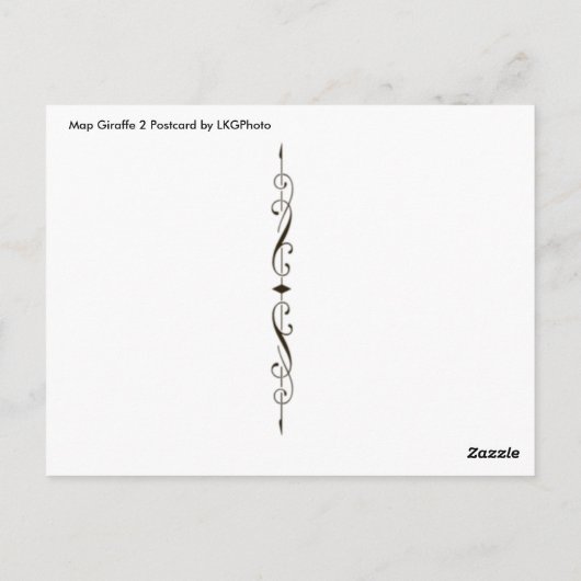 Karte Giraffe 2 Postkarte (Rückseite)