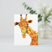 Karte Giraffe Postkarte (Stehend Vorderseite)