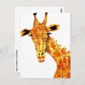 Karte Giraffe Postkarte (Vorne/Hinten)