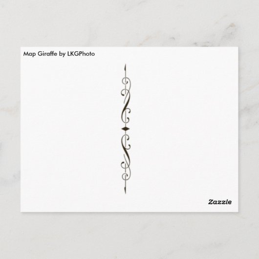 Karte Giraffe Postkarte (Rückseite)