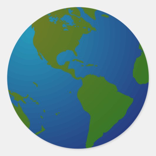 Karte/Globe Runder Aufkleber (Vorderseite)