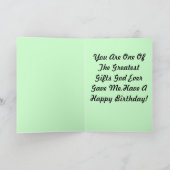 KARTE (GLÜCKLICHER GEBURTSTAGSBRUDER) (Innenseite)