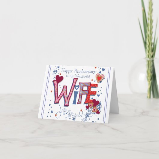 Karte - Glücklicher Jahrestag zu meiner wunderbare (Vorderseite)