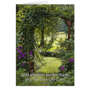 Karte "Gott der Erste Garten gemacht"
