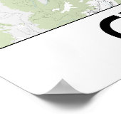 Karte Grenoble Frankreich Poster (Ecke)