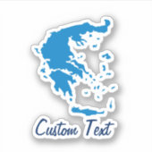 Karte Griechenlands Aufkleber (Vorderseite)