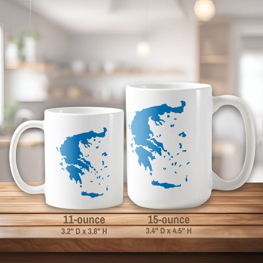 Karte Griechenlands Kaffeetasse