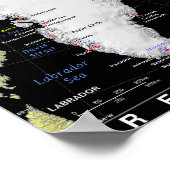 Karte Grönlands Poster (Ecke)