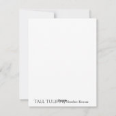 Karte "Große Tulips" (Rückseite)