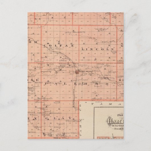 Karte Grundy Landkreis, Staat von Iowa (Vorderseite)