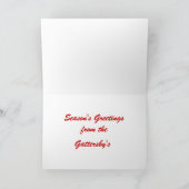 Karte - Gruß - glücklicher Feiertagsschrei (Innenseite)