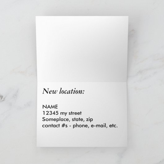 Karte - Gruß - Ich bewege mich (Innenseite)