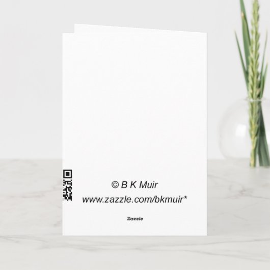 Karte - Gruß - Katze mit Garn (Rückseite)