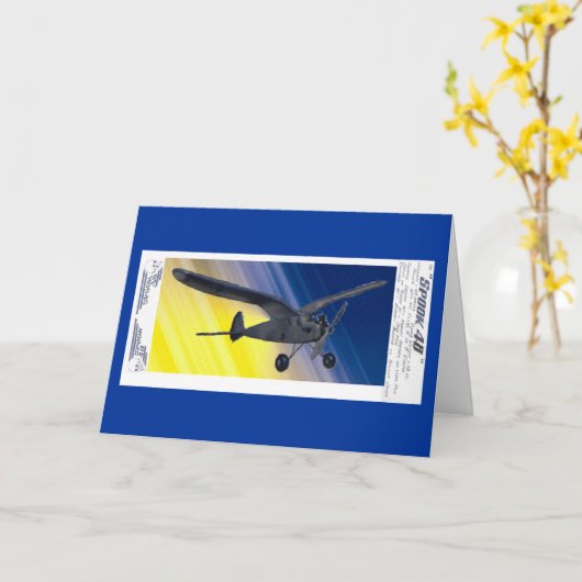 Karte - Gruß - Modellflugzeug (Gelbe Blume)