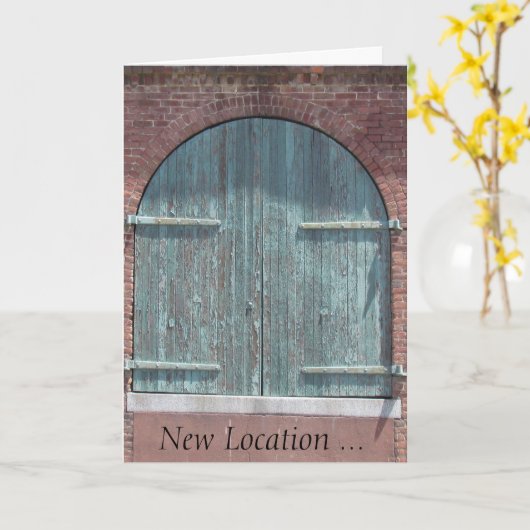 Karte - Gruß - Tür des Lagers (Gelbe Blume)