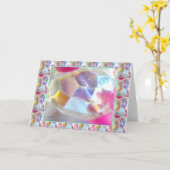 Karte, grüßend - Fee-Licht Karte (Gelbe Blume)