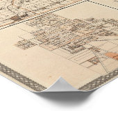 Karte Henry Landkreis mit New Castle, Knightstown Poster (Ecke)