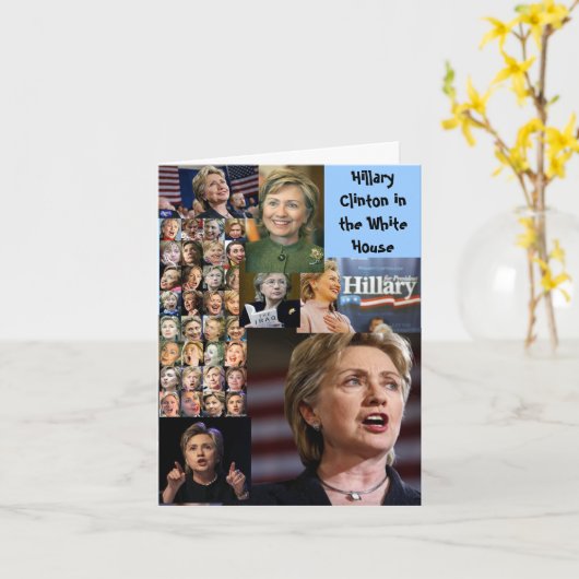 Karte Hillary Clinton (Gelbe Blume)