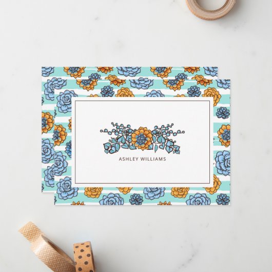 Karte hinzufügen | Aquarell (Vorderseite/Rückseite Beispiel)