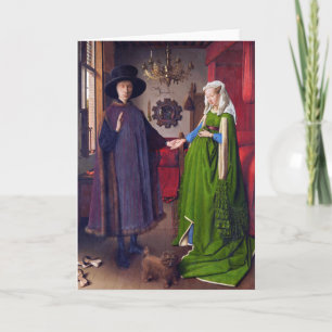 Karte: Hochzeitsporträt von Jan van Eyck Feiertagskarte