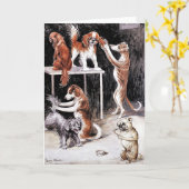 Karte: Hunde wachsen Karte (Gelbe Blume)