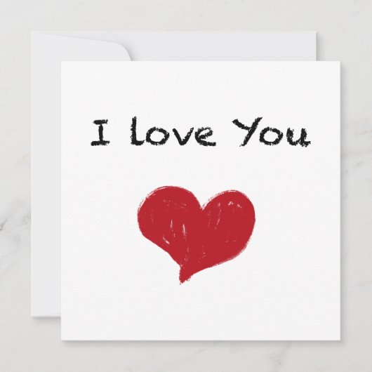 Karte "I Liebe you" (Vorderseite)