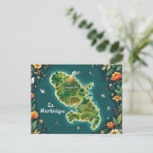 Karte Illustrierte Martinique (Stehend Vorderseite)