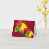 Karte in den Herbstblättern unsichtbar (Gelbe Blume)