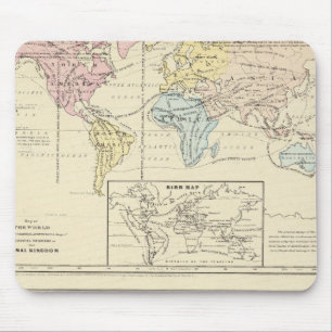 Karte in Farbe der Welt Mousepad