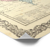 Karte in Farbe der Welt Poster (Ecke)