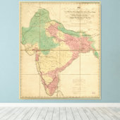 Karte Indiens (1818) Leinwanddruck (Insitu (Holzboden))