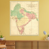 Karte Indiens (1818) Leinwanddruck (Insitu (Wohnzimmer))