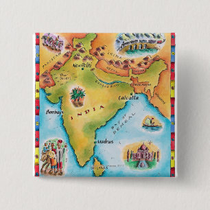 Karte Indiens Button