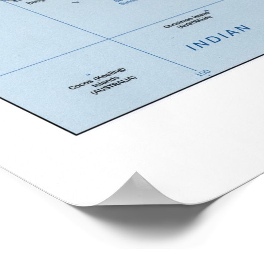 Karte Indonesiens Poster (Ecke)