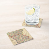 Karte Iowas, Missouri durch Mitchell Rechteckiger Pappuntersetzer (Vor Ort)