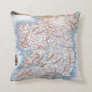 Karte: Irland, 1851 Kissen