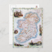 Karte: Irland, 1851 Postkarte (Vorne/Hinten)