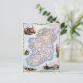 Karte: Irland, 1851 Postkarte (Stehend Vorderseite)