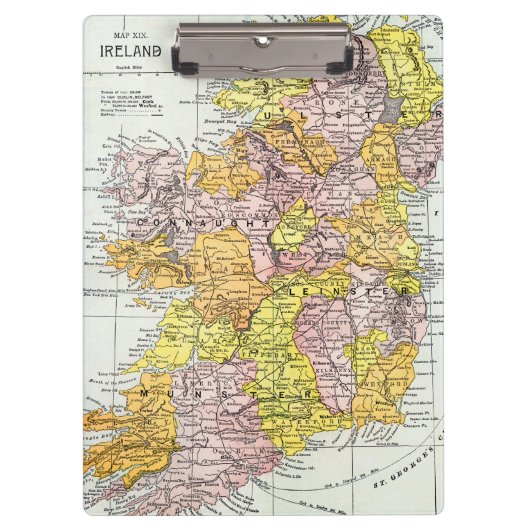 KARTE: IRLAND, c1890 Klemmbrett (Vorderseite)