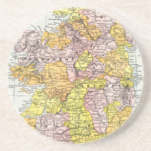 KARTE: IRLAND, c1890 Untersetzer