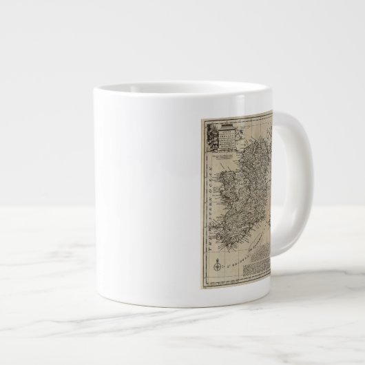 Karte Irlands Jumbo-Tasse (Vorderseite Rechts)