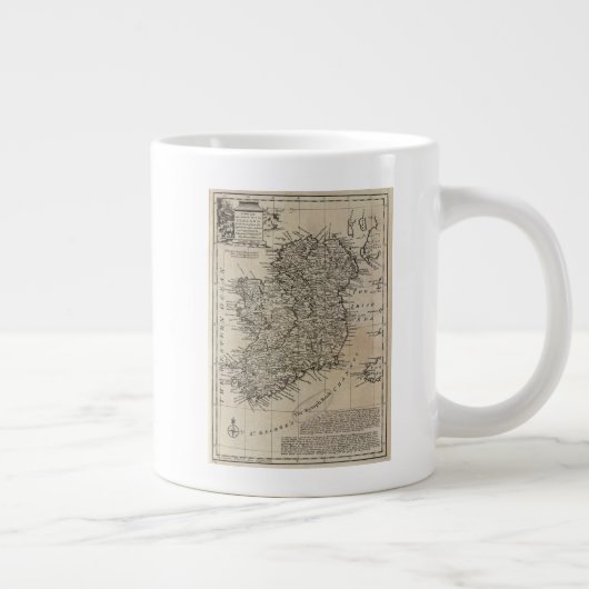 Karte Irlands Jumbo-Tasse (Rechts)