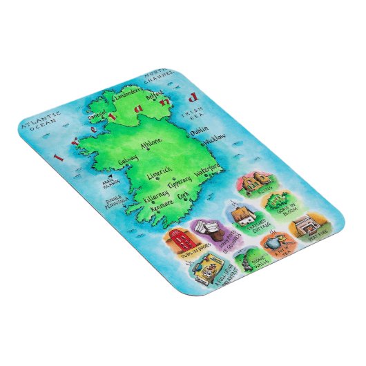 Karte Irlands Magnet (Rechte Seite)