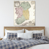 Karte Irlands mit den Provinzen Ulster Leinwanddruck (Insitu (Schlafzimmer))