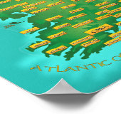 Karte Irlands Poster (Ecke)