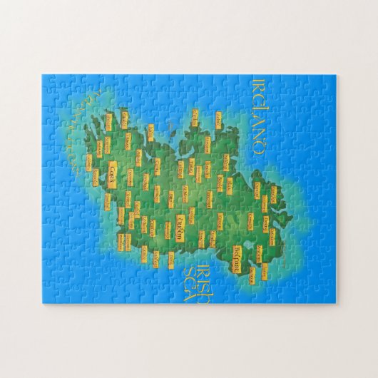 Karte Irlands Puzzle (Horizontal)