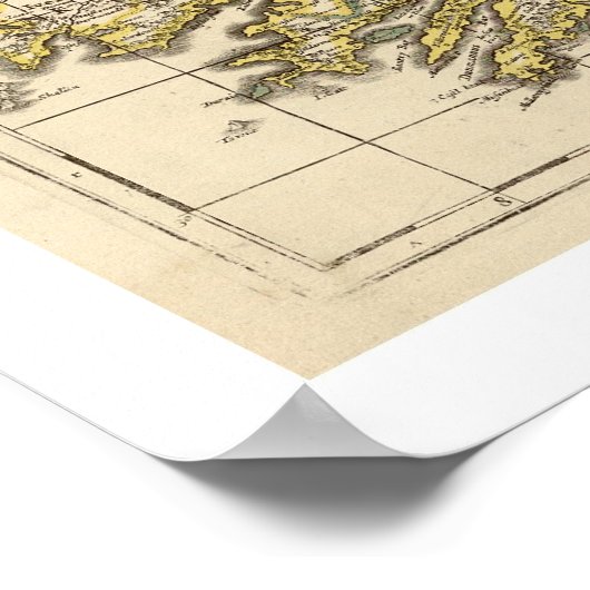 Karte Irlands von Frederik de Wit 1710 Poster (Ecke)