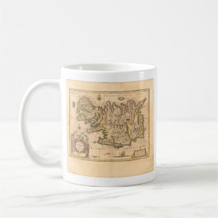 Karte Islands (Blaeu, 1645) Kaffeetasse