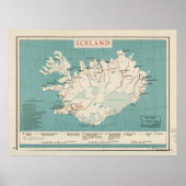 Karte Islands (ca. 1959) Poster (Vorne)